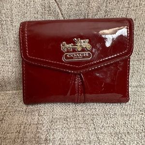 Shiny Red Coach Wallet